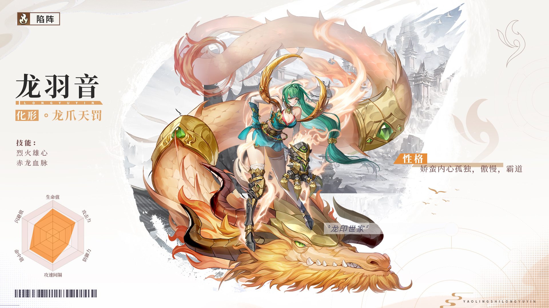 《妖神记之巅峰对决》妖灵师：龙印世家-龙羽音